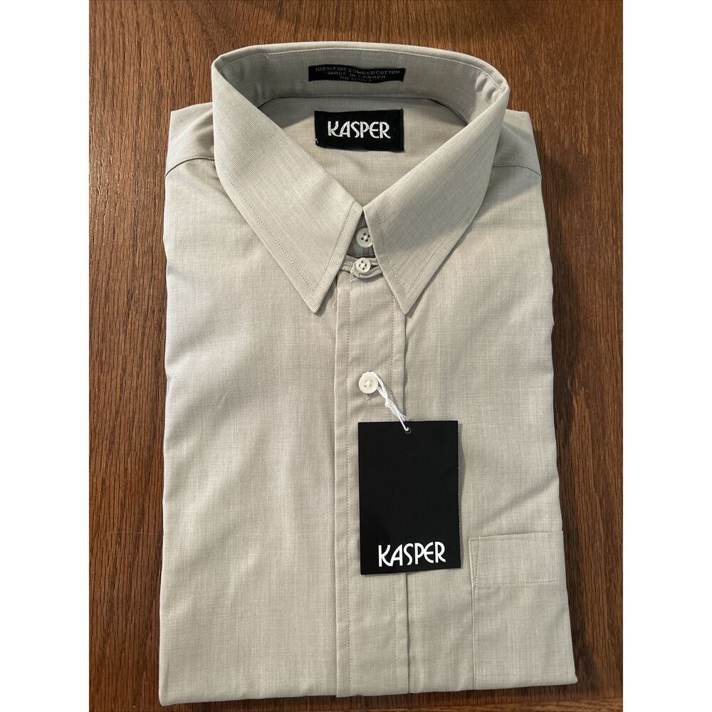 Kasper Mens Button Down Shirt 100% Fine Cotton Size 15 32/33